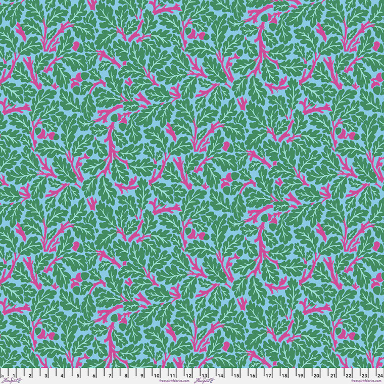 Kaffe x Morris & Co. Oak Turquoise - Free Spirit Fabrics