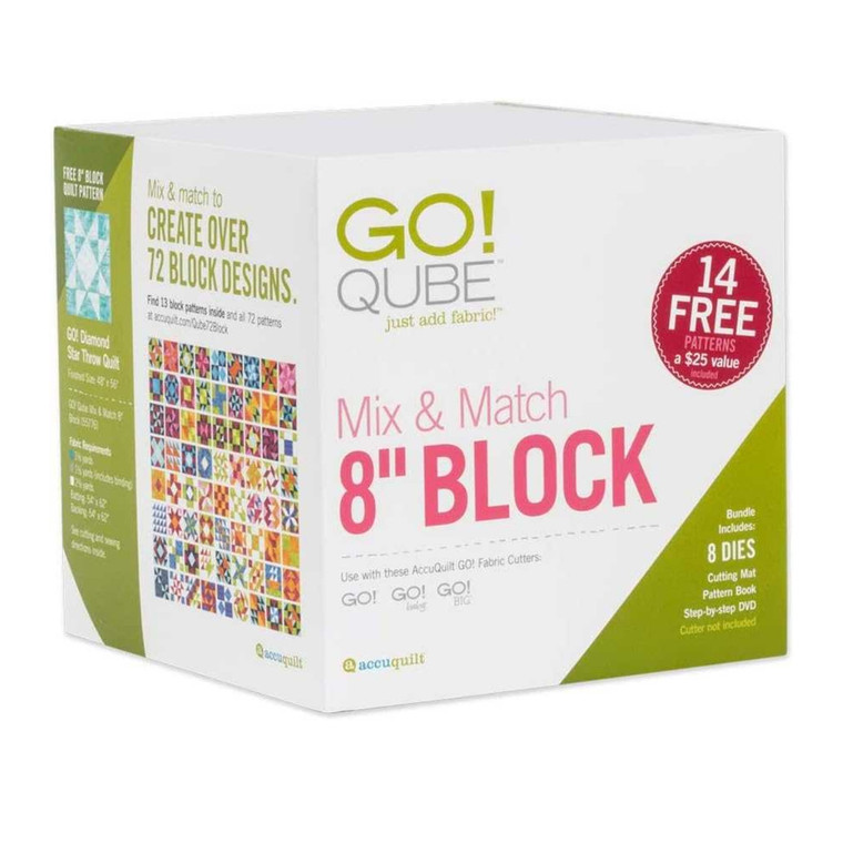 AccuQuilt GO! Cube Mix & Match 8” Block Premier Stitching