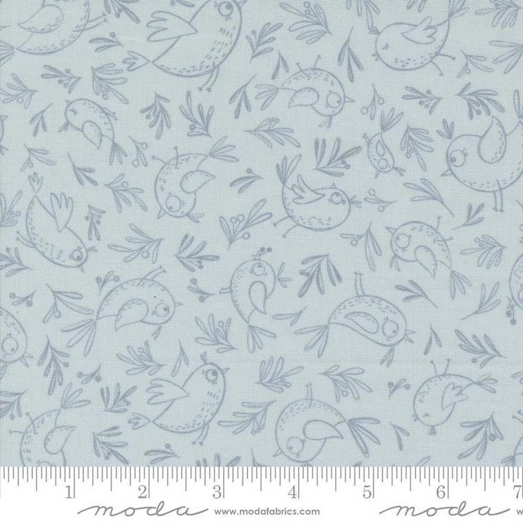 Chirp Birds Trace A Bird Sky - Moda Fabric