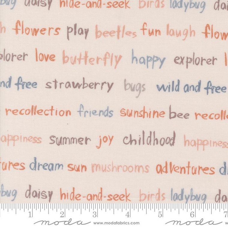 Chirp Text and Words Recollections Cloud - Moda Fabric