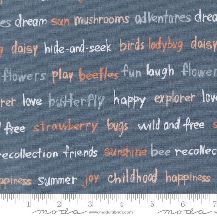 Chirp Text and Words Recollections Twilight - Moda Fabric