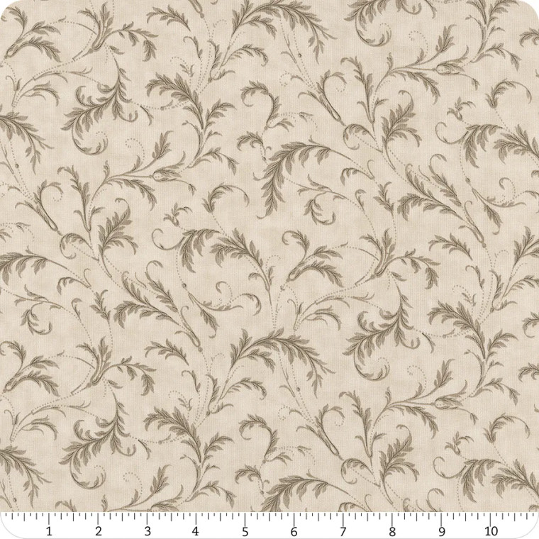 3 Sisters Favorites Vintage Linens Flourishing Plaza Silver - Moda Fabric