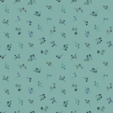 Enchanted Florals Enchanted Sprigs Jade - Benartex Fabric