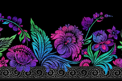 Vivid Border Jewel - In The Beginning Fabric