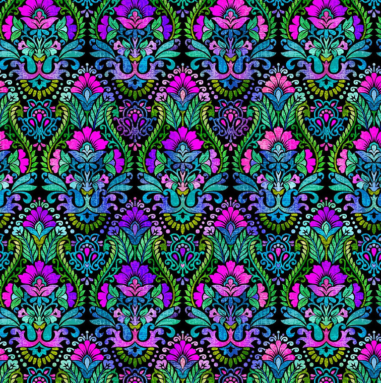Vivid Brocade Jewel - In The Beginning Fabric