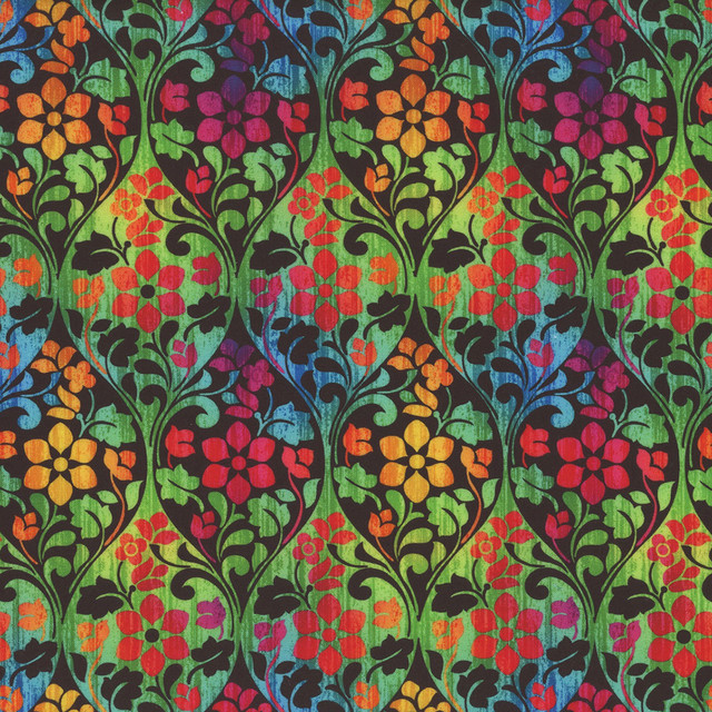 Vivid Ogee Multi - In The Beginning Fabric