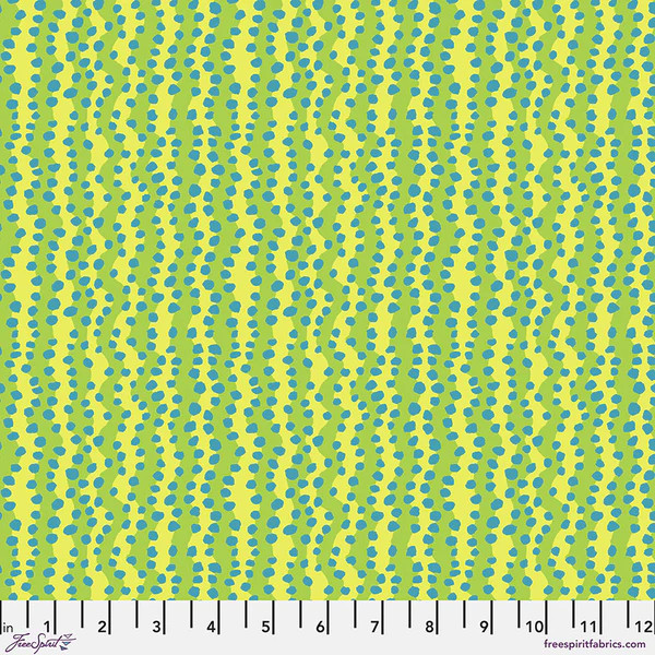Kaffe Fassett Collective February 2025 SM Bubble Stripe - Yellow - Free Spirit Fabrics pwbm097-yellow