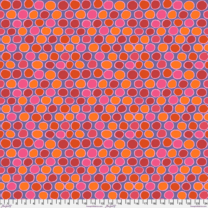 Kaffe Fassett Collective February 2025 Penny-wise - Red - Free Spirit Fabrics pwgp206-red
