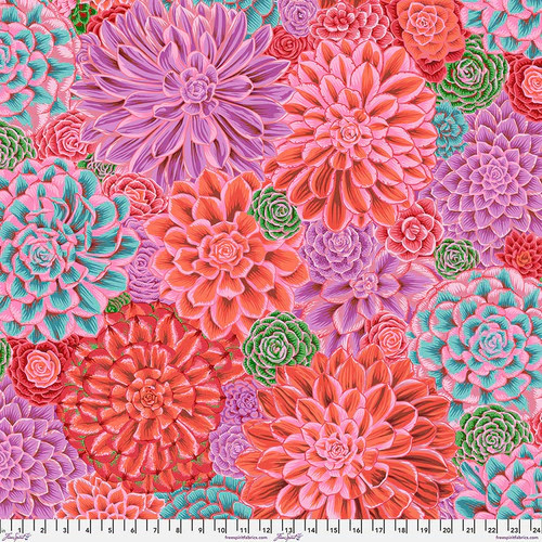 Kaffe Fassett Collective February 2025 House Leeks - Pink - Free Spirit Fabrics pwpj113-pink