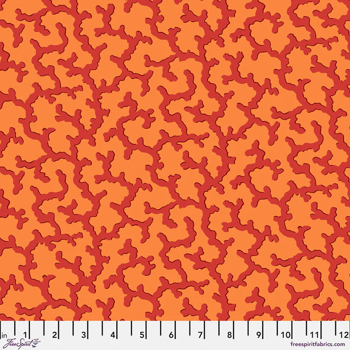 Kaffe Fassett Collective February 2025 Coral - Red - Free Spirit Fabrics pwpj004-red