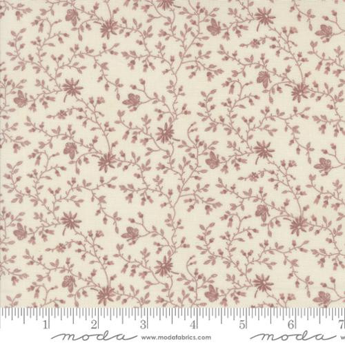 3 Sisters Lavender Fields Floral Leaf Vine Butterfly Porcelain - Moda Fabrics 44361-22