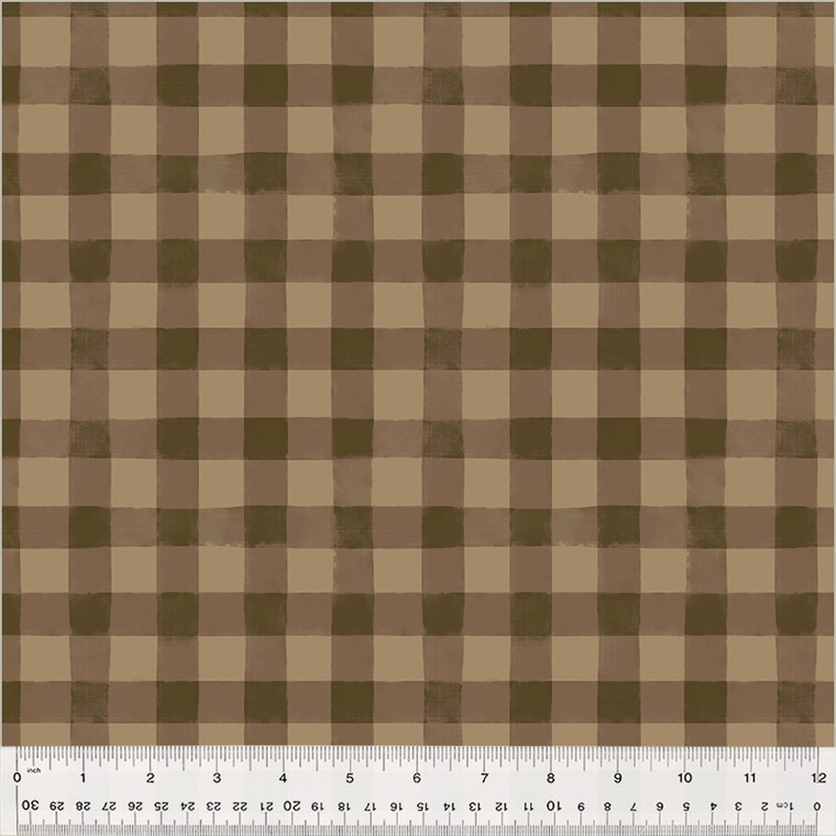 Highland Hooves Picnic Plaid Timber - Windham Fabrics 54463-4