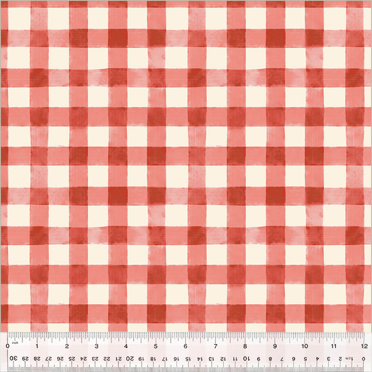 Highland Hooves Picnic Plaid Barn Red - Windham Fabrics 54463-7