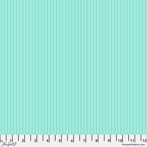 Tula Pink Tiny Stripes - Misty - True Colors - Free Spirit Fabric PWTP186.MISTY