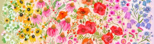 Superbloom Ombre Flowers Pastel - Moda Fabric 48780-11