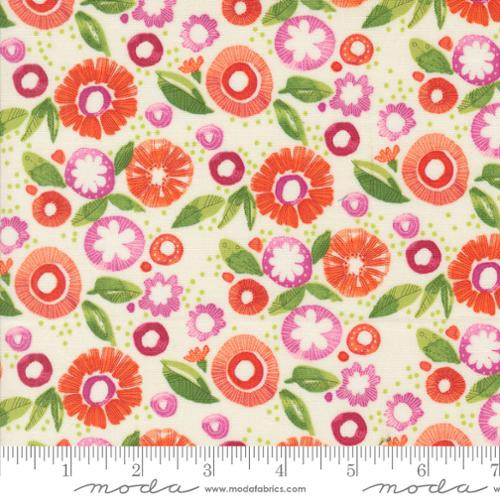 Superbloom Posy Party Florals Cream - Moda Fabric 48786-11