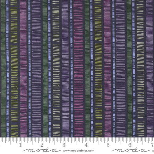 Superbloom Scribble Stripes Indigo - Moda Fabric 48785-16