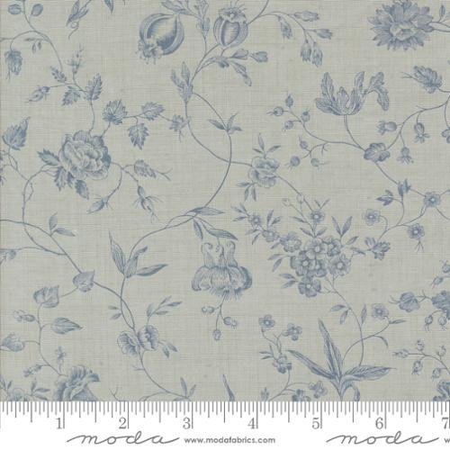 Sacre Bleu Florals Vines Ciel Blue - Moda Fabric 13973-16