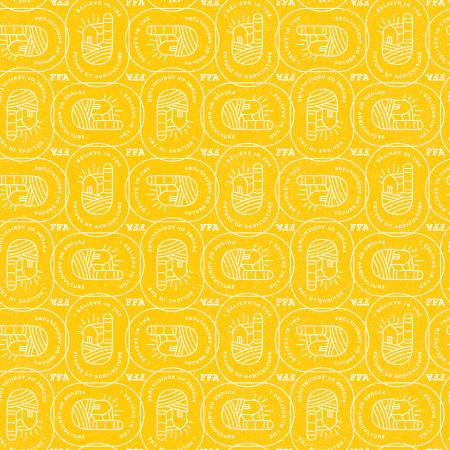FFA Forever Blue 2 Farm Patch Yellow - Riley Blake Designs Fabric C15854R-YELLOW