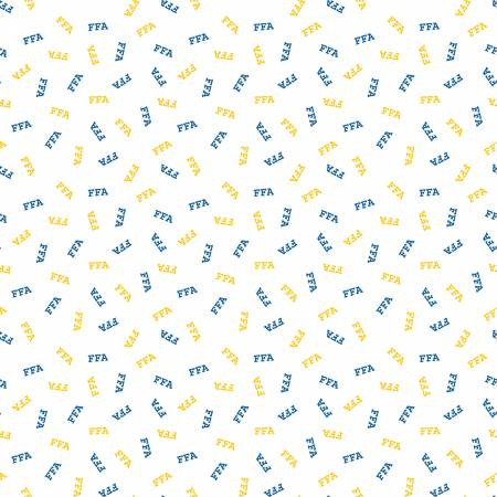 FFA Forever Blue 2 Logo Toss White - Riley Blake Designs Fabric C15853R-WHITE