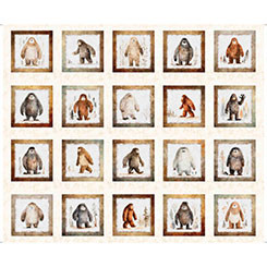Bigfoot Cream Picture Patches Panel - QT Fabric 30991-E