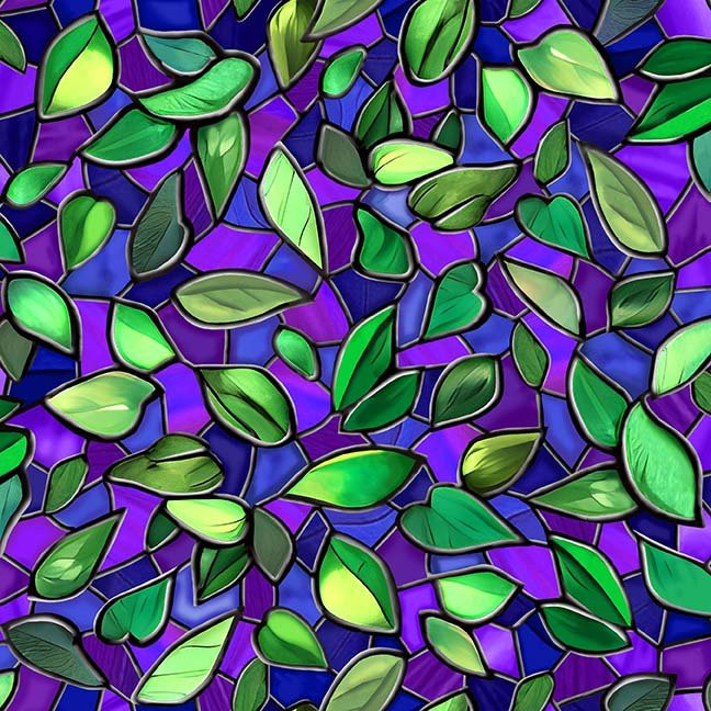 Tree of Life Purple Leaves - QT Fabric 30927-V