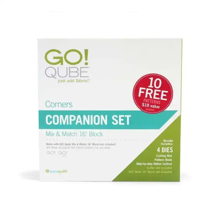 AccuQuilt GO! Qube 16" Companion Set - Corners Premier Stitching