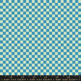 Animal Animal Flowers Vintage Blue - Ruby Star Society Fabric RS5169-15