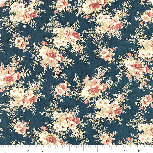 Sandalwood Cassandra Florals Indigo - 3 Sisters Fabric 44384-14