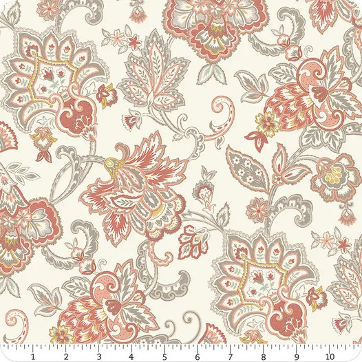 Sandalwood Fleur Paisley Opal - 3 Sisters Fabric 44382-11