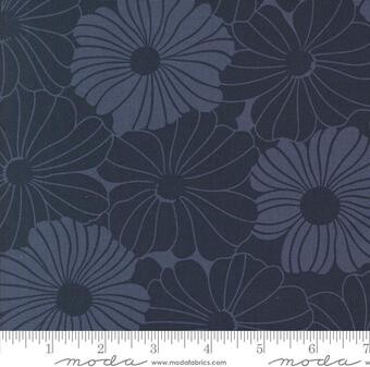 Color Crush Bloom Florals Indigo - Moda Fabric 10880-14