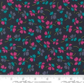 Color Crush Flourish Florals Indigo - Moda Fabric 10882-14