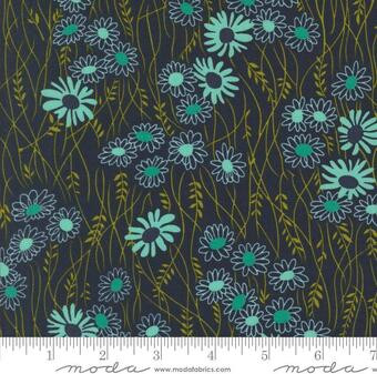 Color Crush Mingle Florals Indigo - Moda Fabric 10881-14