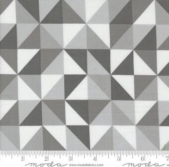 Color Crush Prism Geometric Silver - Moda Fabric 10883-12