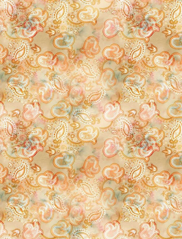 Gone Country Paisley Buff - Benartex Fabric 14804-73 Premier Stitching
