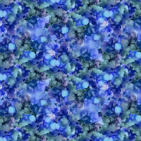 Alcohol Inks Digital Drops Indigo - Clothworks Fabric Y4071-95 Premier Stitching