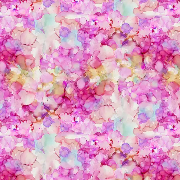 Alcohol Inks Digital Drops Fuchsia - Clothworks Fabric Y4071-77 Premier Stitching