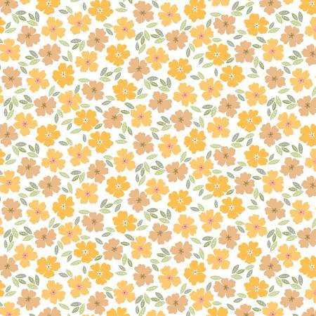 The Bees Knees Posies White - Dear Stella Fabric ST-D3053WHITE Premier Stitching
