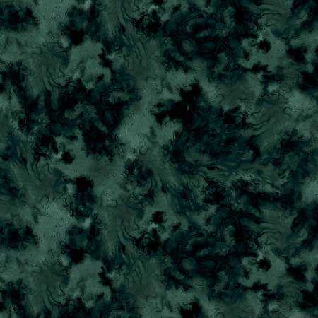 Moon Flower Flowing Tonal Dark Green - P&B Fabric MFLO05719-DG Premier Stitching