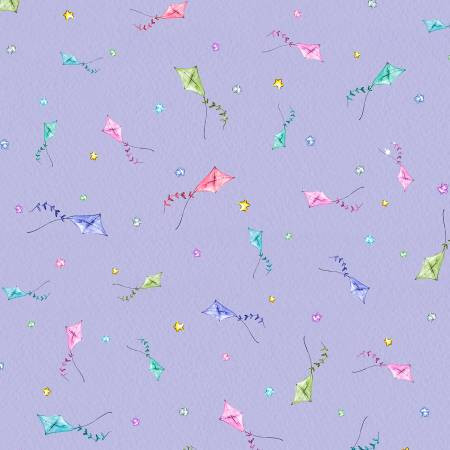 Whiskerville Kite Toss Lavender - P&B Fabric WSKR05751-V Premier Stitching
