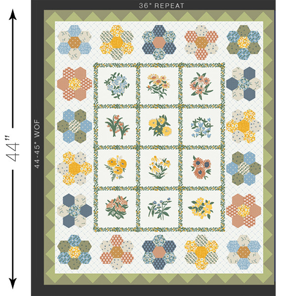 Potager Kitchen Garden Panel - Art Gallery Fabric PTG43409