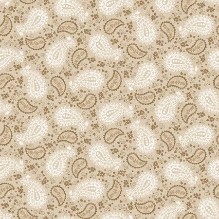 Western View Paisley Beige - Henry Glass Fabric 1596-44