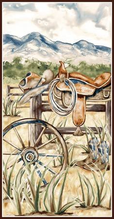 Western View Panel Multi 24 Inch - Henry Glass Fabric 1604P-33