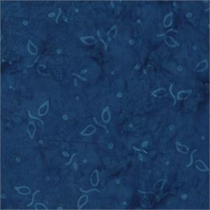 Wild for Wildflowers Collection Blue Leaves - Batik Textiles Fabric 6202