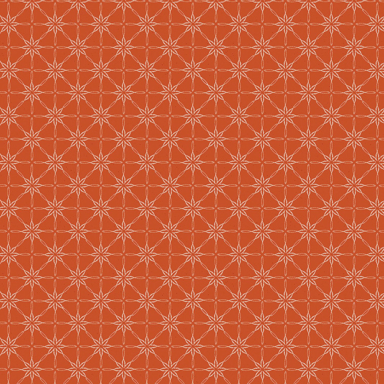 Modern Vintage Daisy Doily TerraCotta - Benartex Fabric 16599-38