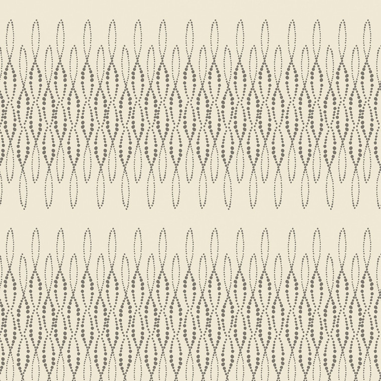 Modern Vintage Loopy Lace Grey/Natural - Benartex Fabric 16596-13