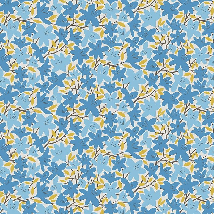 Blooming Color 2 Angie Sky - Benartex Fabric 16446-53