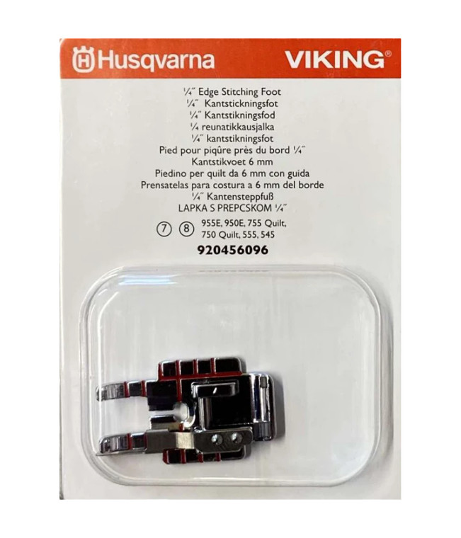Husqvarna 1/4" EDGE STITCHING FOOT WITH GUIDE ADJUSTABLE (1 - 8) #920456096