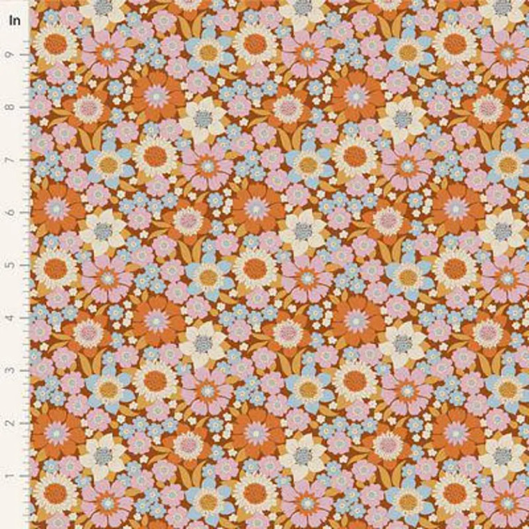 Tilda Wallflower- Lauren Caramel - Tilda Fabric TIL100604-V15