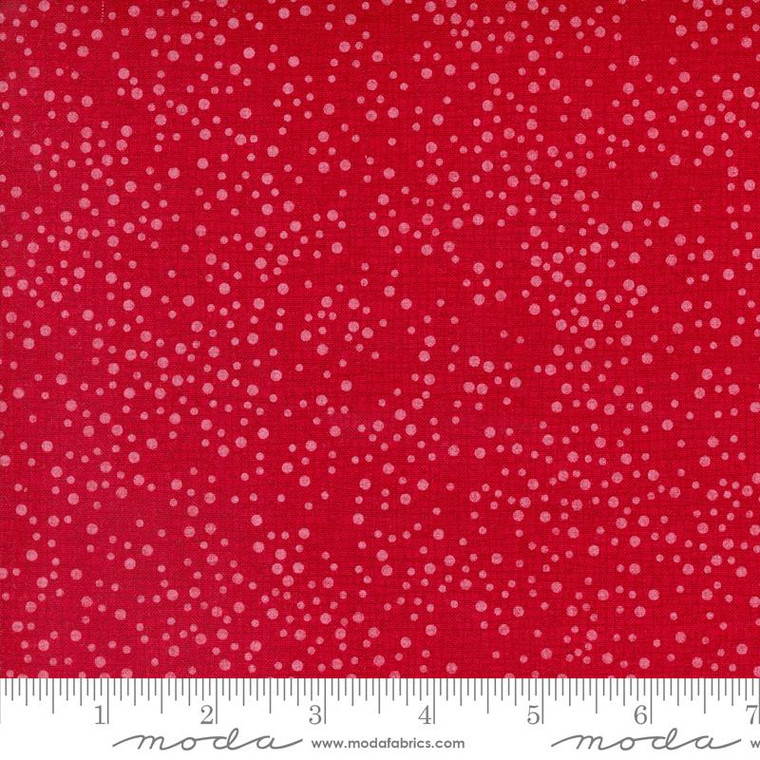 Moda Fabric- Dotty Thatched Crimson #48715-43